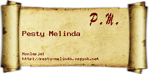 Pesty Melinda névjegykártya