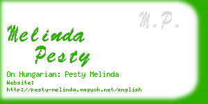 melinda pesty business card